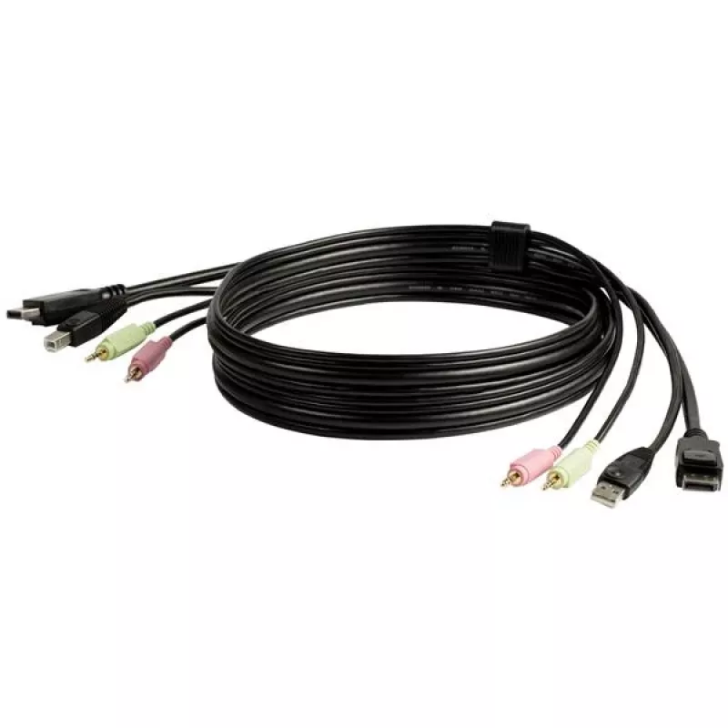 StarTech.com 6ft 4-in-1 USB DisplayPort KVM prepínač kábel s audio a mikrofónom