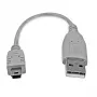 StarTech.com 15 cm Mini-USB 2.0 kábel – A na Mini-B, 0,152 m, USB A, Mini-USB B, USB 2.0, konektor samec/konektor samec, sivý