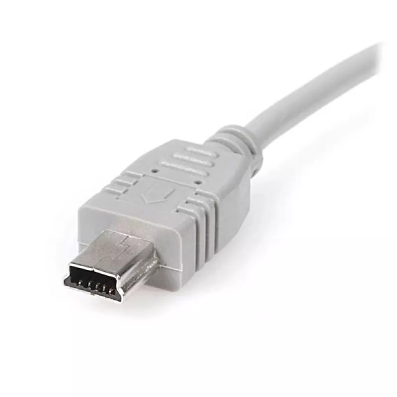 StarTech.com 15 cm Mini-USB 2.0 kábel – A na Mini-B, 0,152 m, USB A, Mini-USB B, USB 2.0, konektor samec/konektor samec, sivý