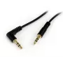 StarTech.com 6 ft štíhly 3,5 mm jack na uhlový stereo audio kábel – M/M