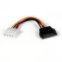 StarTech.com 15,24 cm SATA na LP4 napájací kábel adaptér – B/M, Molex (4-pin), SATA 15-pin, 0,1524 m, konektor samec, konektor samec, rovný