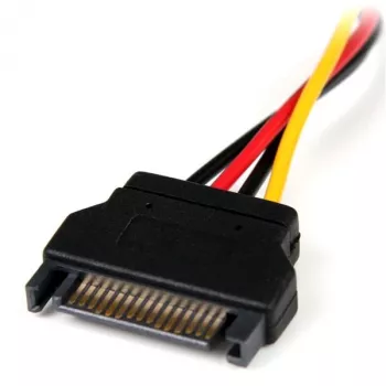 StarTech.com 15,24 cm SATA na LP4 napájací kábel adaptér – B/M, Molex (4-pin), SATA 15-pin, 0,1524 m, konektor samec, konektor samec, rovný