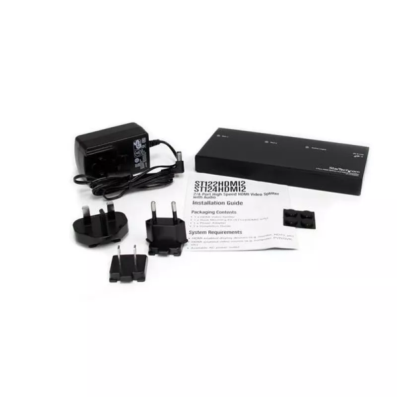 StarTech.com 2-portový HDMI splitter a zosilňovač signálu, HDMI, 2x HDMI, 1920 x 1200 pixelov, čierna, oceľ, 15 m