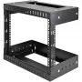 StarTech.com 8U 19-palcový nástenný sieťový rack – nastaviteľná hĺbka 12–20 palcov 2-stĺpikový open-frame serverový rack pre AV/dáta/IT komunikáciu/počítačové vybavenie/switch s klietkovými maticami a skrutkami