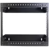 StarTech.com 8U 19-palcový nástenný sieťový rack – nastaviteľná hĺbka 12–20 palcov 2-stĺpikový open-frame serverový rack pre AV/dáta/IT komunikáciu/počítačové vybavenie/switch s klietkovými maticami a skrutkami