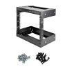 StarTech.com 8U 19-palcový nástenný sieťový rack – nastaviteľná hĺbka 12–20 palcov 2-stĺpikový open-frame serverový rack pre AV/dáta/IT komunikáciu/počítačové vybavenie/switch s klietkovými maticami a skrutkami