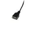 StarTech.com 1 ft Mini USB 2.0 kábel – USB A na Mini B F/M, 0,3 m, USB A, Mini-USB B, konektor samec/konektor samica, 0,48 Gbit/s, čierna