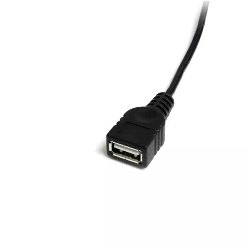StarTech.com 1 ft Mini USB 2.0 kábel – USB A na Mini B F/M, 0,3 m, USB A, Mini-USB B, konektor samec/konektor samica, 0,48 Gbit/s, čierna