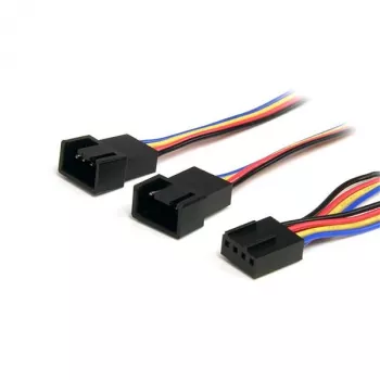 StarTech.com 12in 4-pinový ventilátor napájací Y kábel – F/M, Molex (4-pin), Molex (4-pin), 0,31 m, konektor samec, konektor samica, viacfarebný