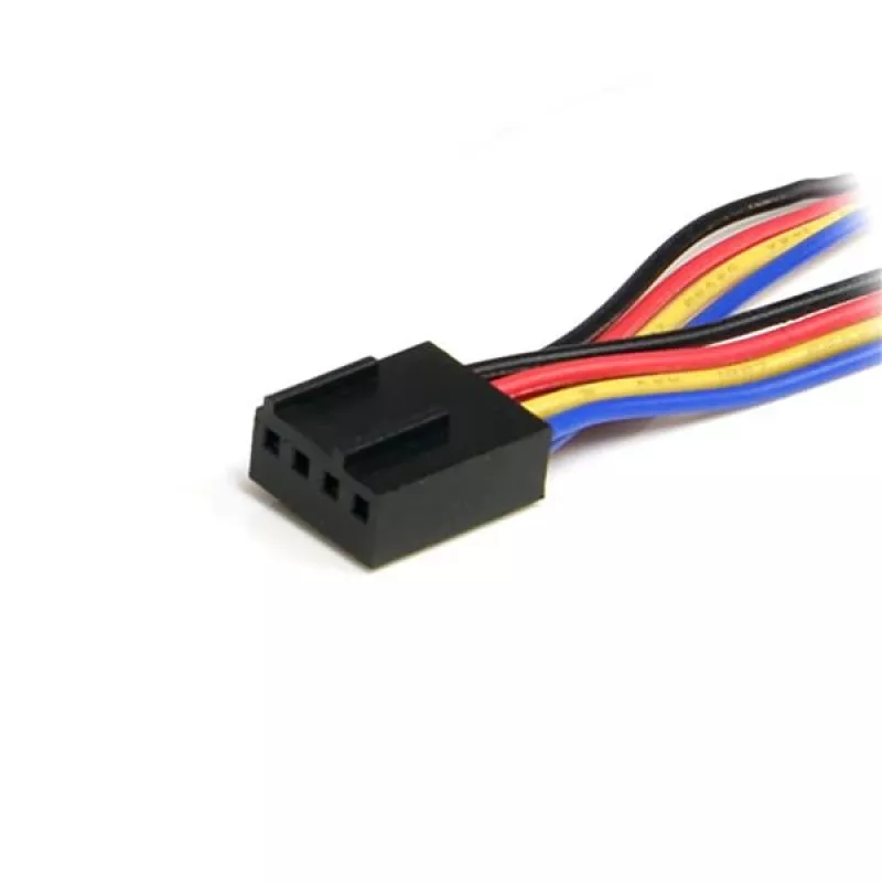 StarTech.com 12in 4-pinový ventilátor napájací Y kábel – F/M, Molex (4-pin), Molex (4-pin), 0,31 m, konektor samec, konektor samica, viacfarebný