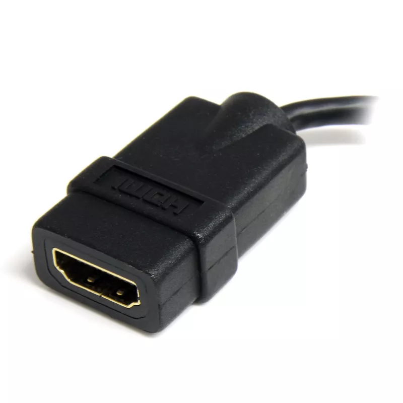 StarTech.com Micro HDMI na HDMI adaptér – 4K 30Hz video – robustný High Speed Micro HDMI Type-D na HDMI 1.4 konvertor/káblový adaptér dongle – Ultra HD HDMI monitory, televízory & displeje – Bu/St
