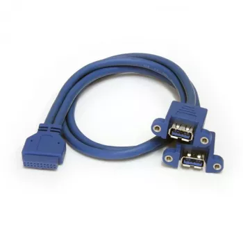 StarTech.com 2-portový Panel Mount USB 3.0 kábel – USB A na motherboard header kábel F/F