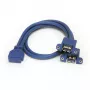 StarTech.com 2-portový Panel Mount USB 3.0 kábel – USB A na motherboard header kábel F/F