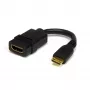 StarTech.com 5in Mini HDMI na HDMI adaptér – 4K High Speed HDMI adaptér – 4K 30Hz Ultra HD High Speed HDMI adaptér – HDMI 1.4 – pozlátené konektory – UHD Mini HDMI adaptér 4K – čierna