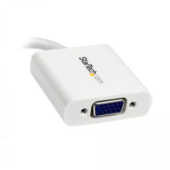StarTech.com Mini DisplayPort na VGA adaptér – aktívny Mini DP na VGA konvertor – 1080p video – mDP alebo Thunderbolt 1/2 Mac/PC na VGA monitor/projektor/display – mDP 1.2 na VGA dongle – biela