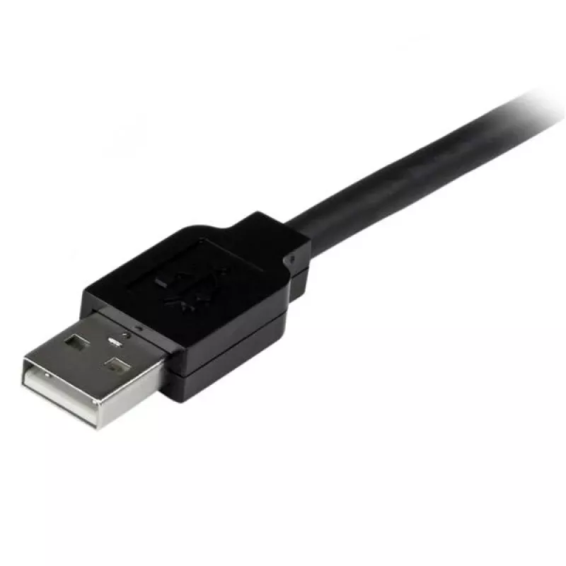 StarTech.com 15 m USB 2.0 aktívny predlžovací kábel – M/F, 15 m, USB A, USB A, USB 2.0, samec/samica, čierna