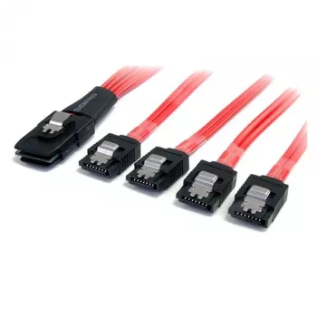 StarTech.com 1 m Serial Attached SCSI SAS kábel – SFF-8087 na 4x uzamykateľné SATA