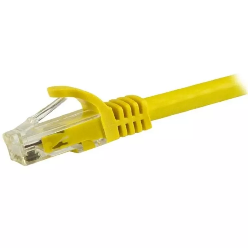 StarTech.com 15m CAT6 Ethernet kábel – žltý, CAT 6 Gigabit Ethernet kábel – 250 MHz 100W PoE RJ45 UTP sieťový/patch kábel, bez zaistenej západky s odľahčením ťahu, jednotlivo testovaný