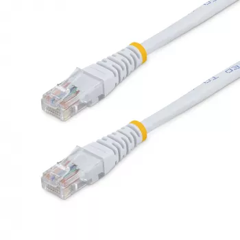 StarTech.com 15 m Cat5e biela tvarovaná RJ45 UTP Cat 5e patchnový kábel – 15 m patchnový kábel