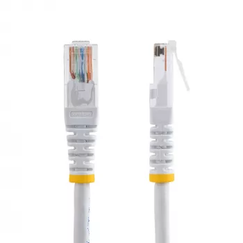 StarTech.com 15 m Cat5e biela tvarovaná RJ45 UTP Cat 5e patchnový kábel – 15 m patchnový kábel