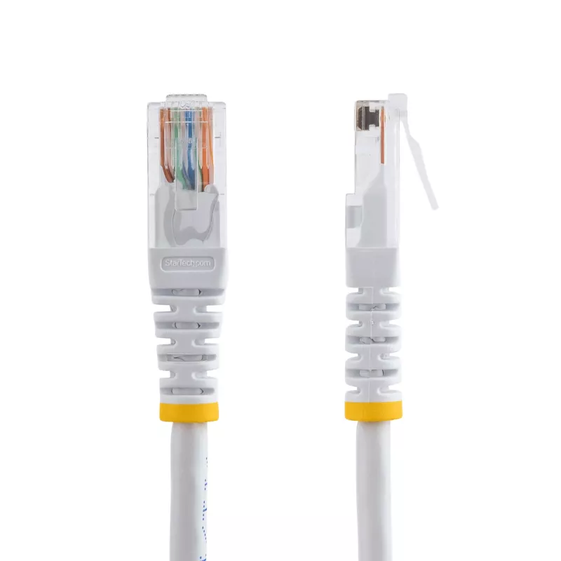 StarTech.com 15 m Cat5e biela tvarovaná RJ45 UTP Cat 5e patchnový kábel – 15 m patchnový kábel