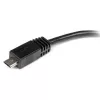 StarTech.com 15 cm Micro-USB na Mini-USB adaptérový kábel M/W, 0,15 m, Mini-USB B, Micro-USB A, konektor samec/konektor samica, čierna