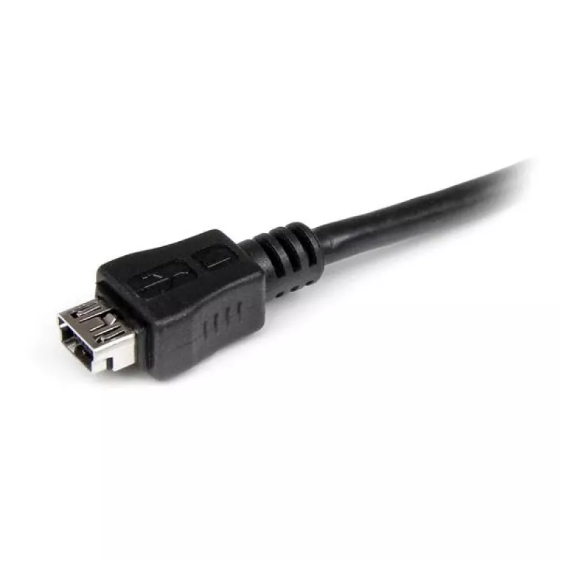 StarTech.com 15 cm Micro-USB na Mini-USB adaptérový kábel M/W, 0,15 m, Mini-USB B, Micro-USB A, konektor samec/konektor samica, čierna