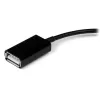 StarTech.com USB OTG adaptérový kábel pre Samsung Galaxy Tab, 0,1524 m, Samsung 30p, USB A, čierny, konektor samec, konektor samica