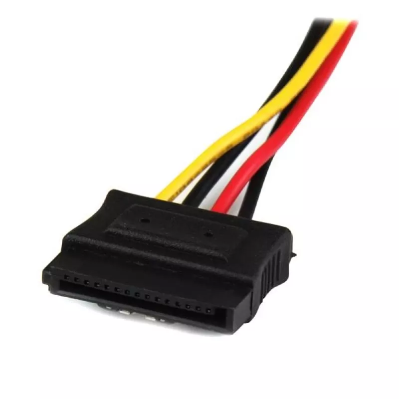 StarTech.com 30,5 cm LP4 na 2x zacvakávací SATA napájací Y rozbočovací adaptérový kábel – 4-pinový LP4 na dvojité SATA