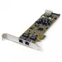 StarTech.com dvojportový PCI Express Gigabit Ethernet PCIe sieťový kartový adaptér – PoE/PSE
