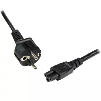 StarTech.com 2 m napájací kábel pre notebook, EU Schuko na C5, 2,5 A 250 V, 18AWG, náhradný kábel pre notebook, napájací kábel, kábel nabíjačky, kábel s konektorom Cloverleaf/Mickey Mouse