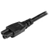 StarTech.com 2 m napájací kábel pre notebook, EU Schuko na C5, 2,5 A 250 V, 18AWG, náhradný kábel pre notebook, napájací kábel, kábel nabíjačky, kábel s konektorom Cloverleaf/Mickey Mouse