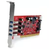 StarTech.com 4-portová PCI USB 3.0 adaptérová karta s SATA/SP4 napájacím konektorom