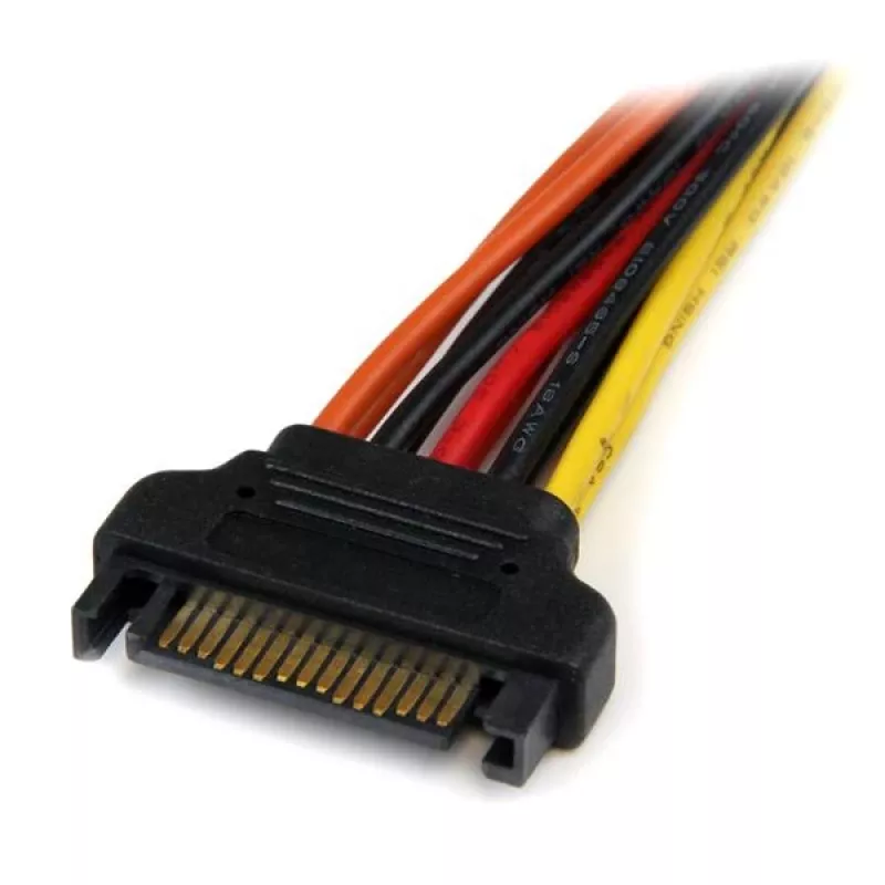 StarTech.com 15 cm Latching SATA napájací Y rozbočovací kábel adaptér – konektor samec/konektor samica