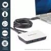 StarTech.com USB 3.0 na Gigabit Ethernet NIC sieťový adaptér s 3-portovým hubom - biela