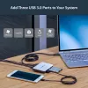 StarTech.com USB 3.0 na Gigabit Ethernet NIC sieťový adaptér s 3-portovým hubom - biela