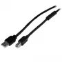 StarTech.com 20 m aktívny USB 2.0 A na B kábel, dlhý USB kábel, USB tlačiarňový kábel, 1x USB A (M), 1x USB B (M), čierna