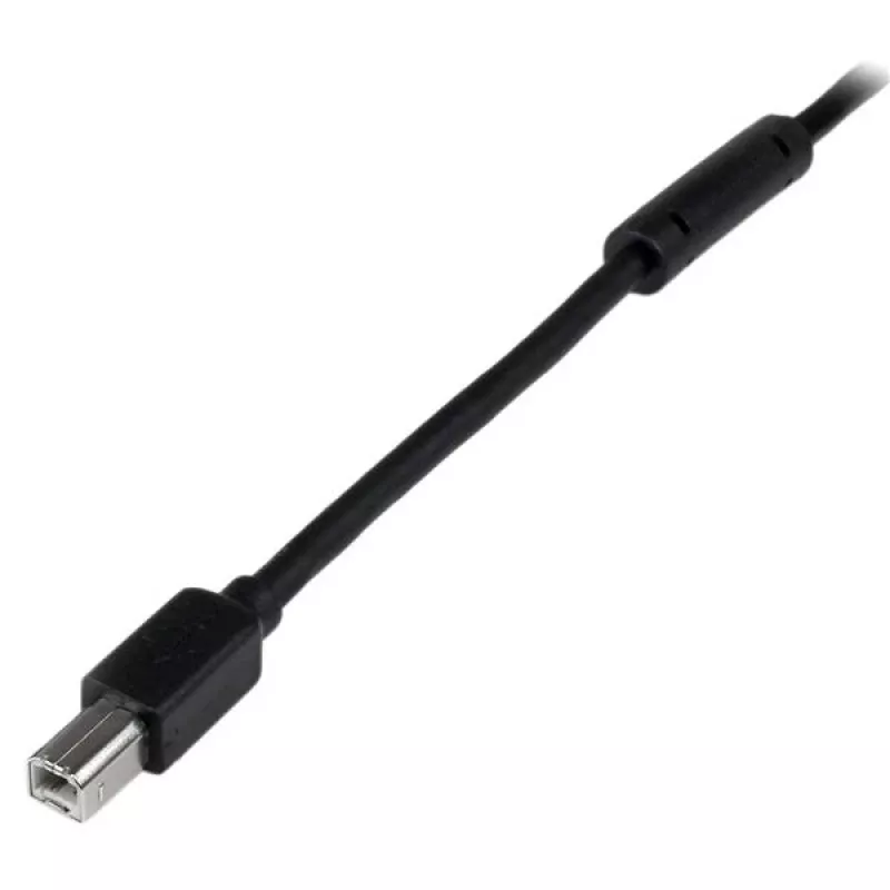 StarTech.com 20 m aktívny USB 2.0 A na B kábel, dlhý USB kábel, USB tlačiarňový kábel, 1x USB A (M), 1x USB B (M), čierna