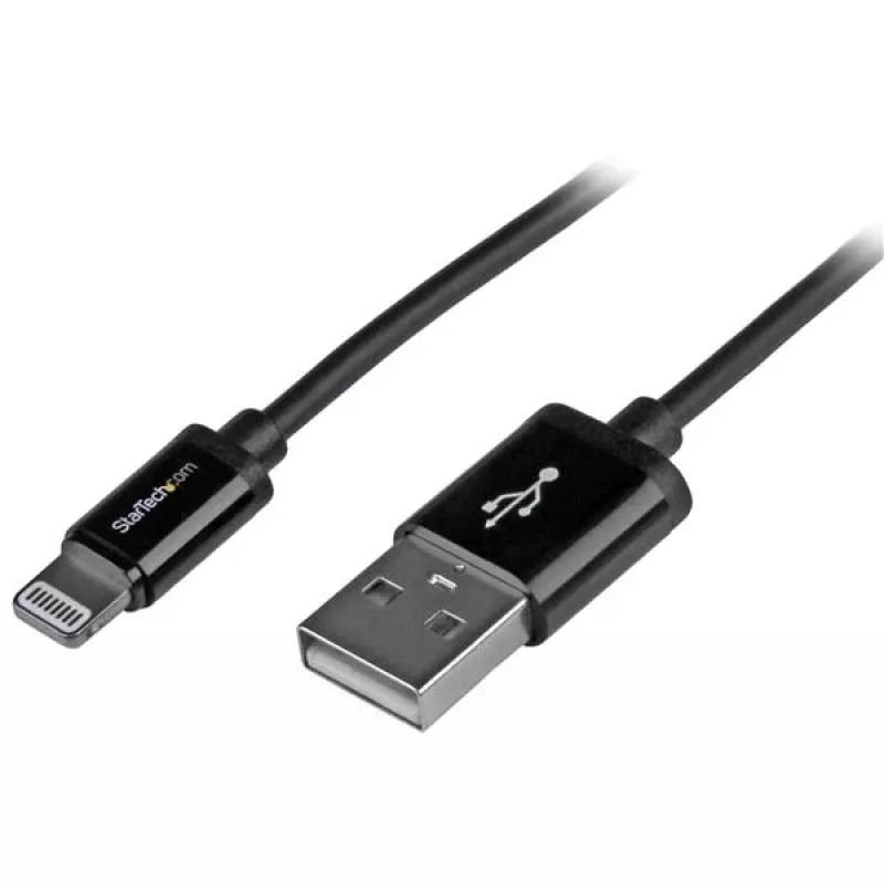 StarTech.com 1 m USB na Lightning kábel – iPhone/iPad/iPod nabíjací kábel – vysokorýchlostný Lightning na USB kábel – Apple MFi certifikovaný – čierna