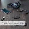 StarTech.com čierny štíhly Mini jack slúchadlový rozbočovací kábel adaptér – 3,5 mm konektor samec na 2x 3,5 mm konektor samica
