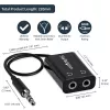 StarTech.com čierny štíhly Mini jack slúchadlový rozbočovací kábel adaptér – 3,5 mm konektor samec na 2x 3,5 mm konektor samica