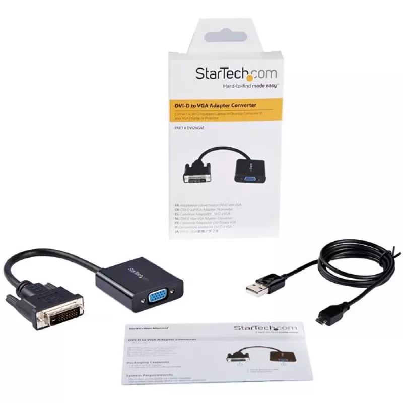 StarTech.com DVI-D na VGA aktívny adaptér konvertor kábel – 1080p