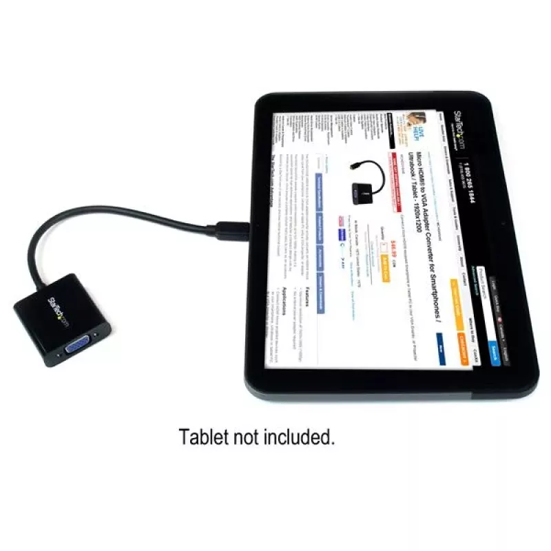 StarTech.com Micro HDMI na VGA adaptér konvertor pre smartfóny / Ultrabook / tablet - 1920x1080