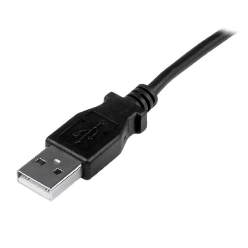 StarTech.com 1m Mini-USB kábel - A na nahor zahnutý Mini-B, 1 m, USB A, Mini-USB B, USB 2.0, samec/samec, čierny