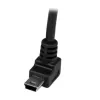 StarTech.com 1m Mini-USB kábel - A na nahor zahnutý Mini-B, 1 m, USB A, Mini-USB B, USB 2.0, samec/samec, čierny