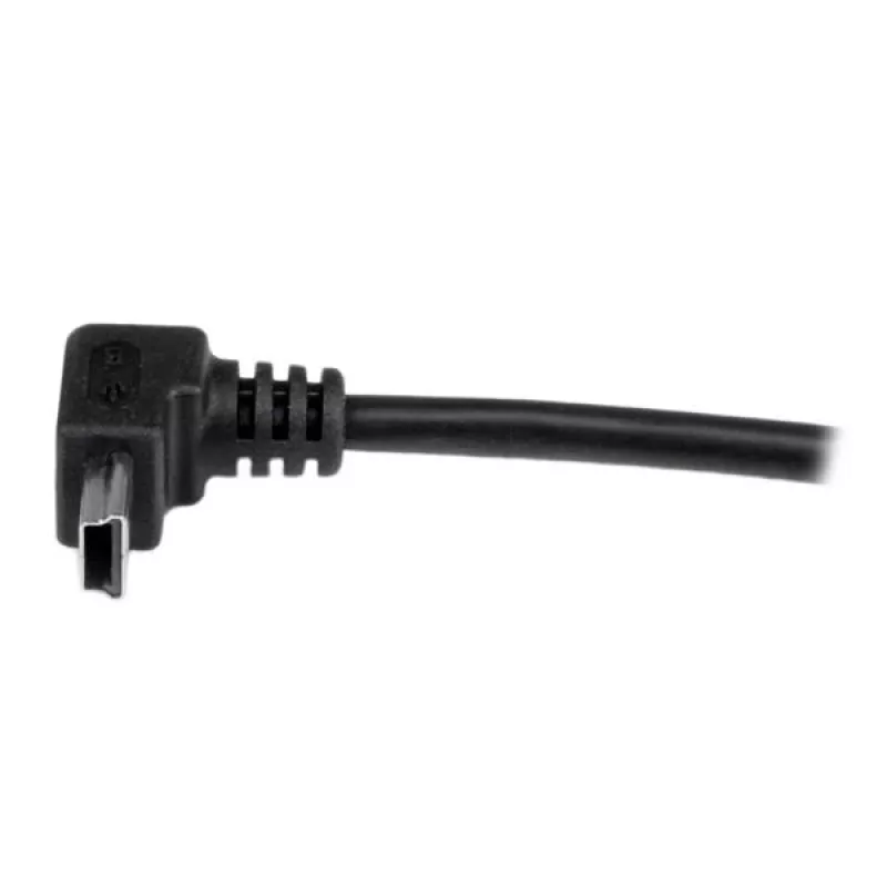 StarTech.com 1m Mini-USB kábel - A na nahor zahnutý Mini-B, 1 m, USB A, Mini-USB B, USB 2.0, samec/samec, čierny