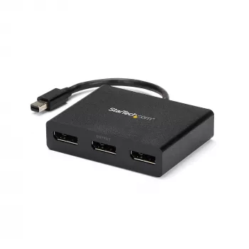 StarTech.com 3-portový multi-monitor adaptér – Mini DisplayPort na DisplayPort MST hub, Dual 4K 30Hz & 1x 1080p – video splitter pre rozšírený desktop režim len pod Windows – mDP 1.2 na 3x DP