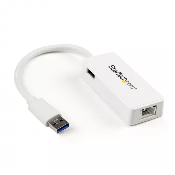 StarTech.com USB 3.0 na Gigabit Ethernet adaptér NIC s USB portom – biela