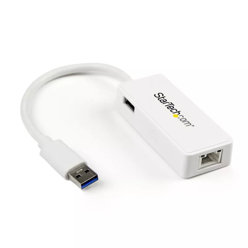 StarTech.com USB 3.0 na Gigabit Ethernet adaptér NIC s USB portom – biela