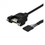 StarTech.com 3 ft Panel Mount USB kábel - USB A na motherboard header kábel F/F